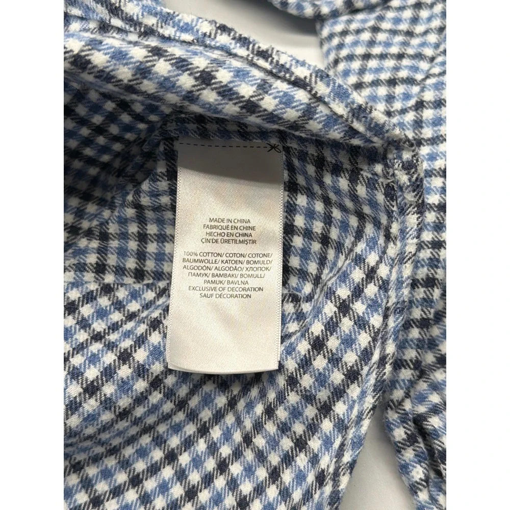 Polo Ralph Lauren Mens XL Blue Micro Check Cotton‎ Button Down Shirt Long Sleeve
